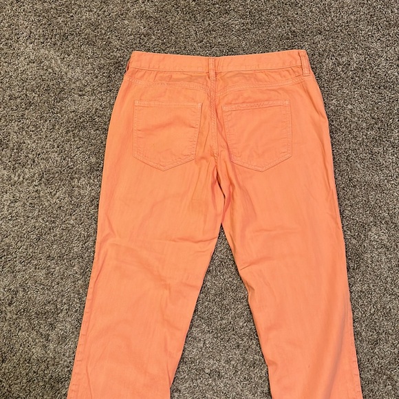 ANN TAYLOR LOFT Boyfriend Jeans Denim Pink Peach Colored Roll Up Cuffed Sz 26/2 - Picture 5 of 9